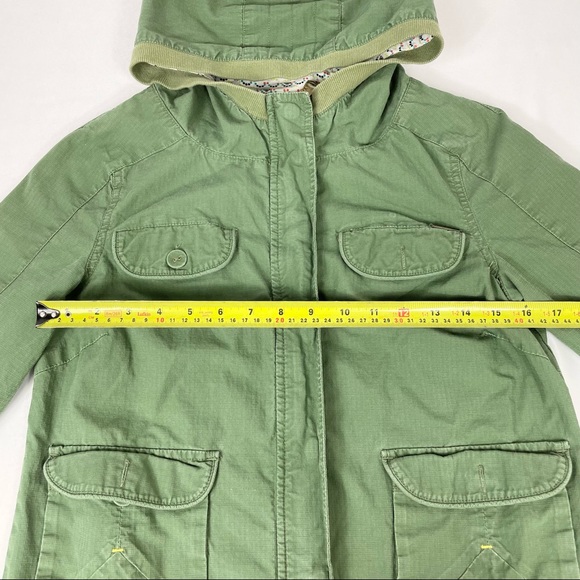 3/$25 Roxy Army Green Canvas Bomber Jacket Small Lightweight Coat Small - Picture 7 of 8